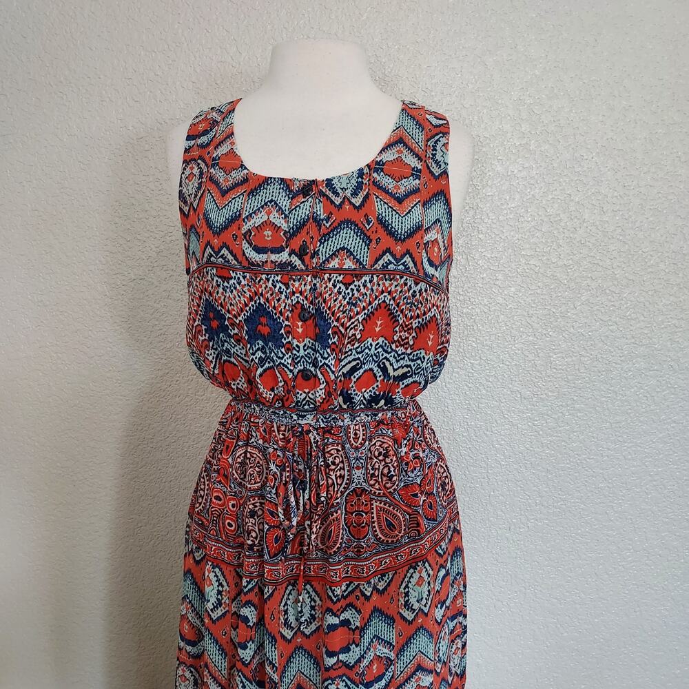 EnFocus Studio Orange Paisley Maxi Dress Size 10 - Picture 4 of 14